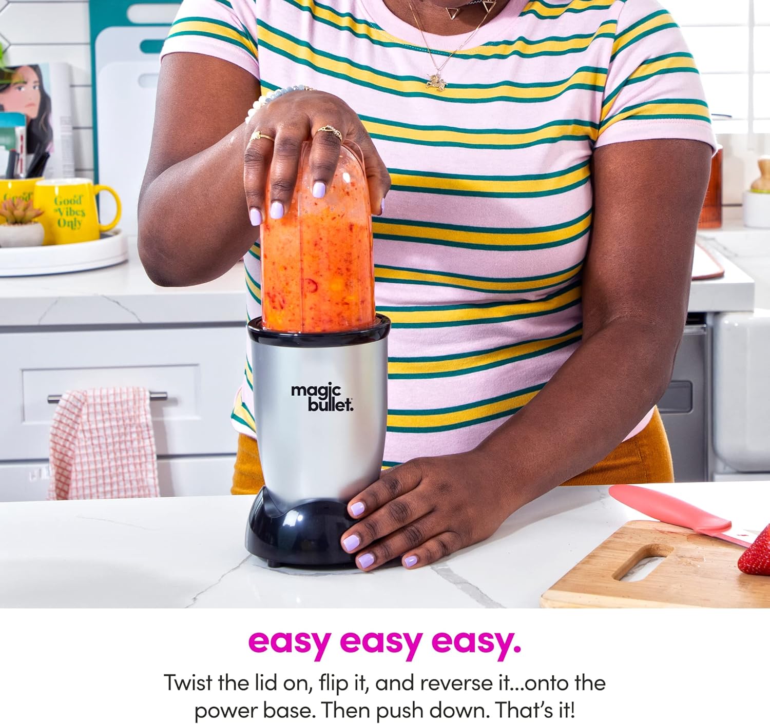 Magic Bullet Blender, Small, Silver, 11 Piece Set - Image 8