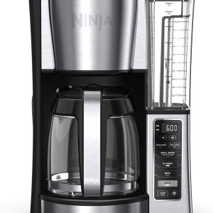 Ninja 12-Cup Programmable Coffee Brewer, 2 Brew Styles, Adjustable Warm Plate, 60oz Water Reservoir, Delay Brew - Black/Stainless Steel